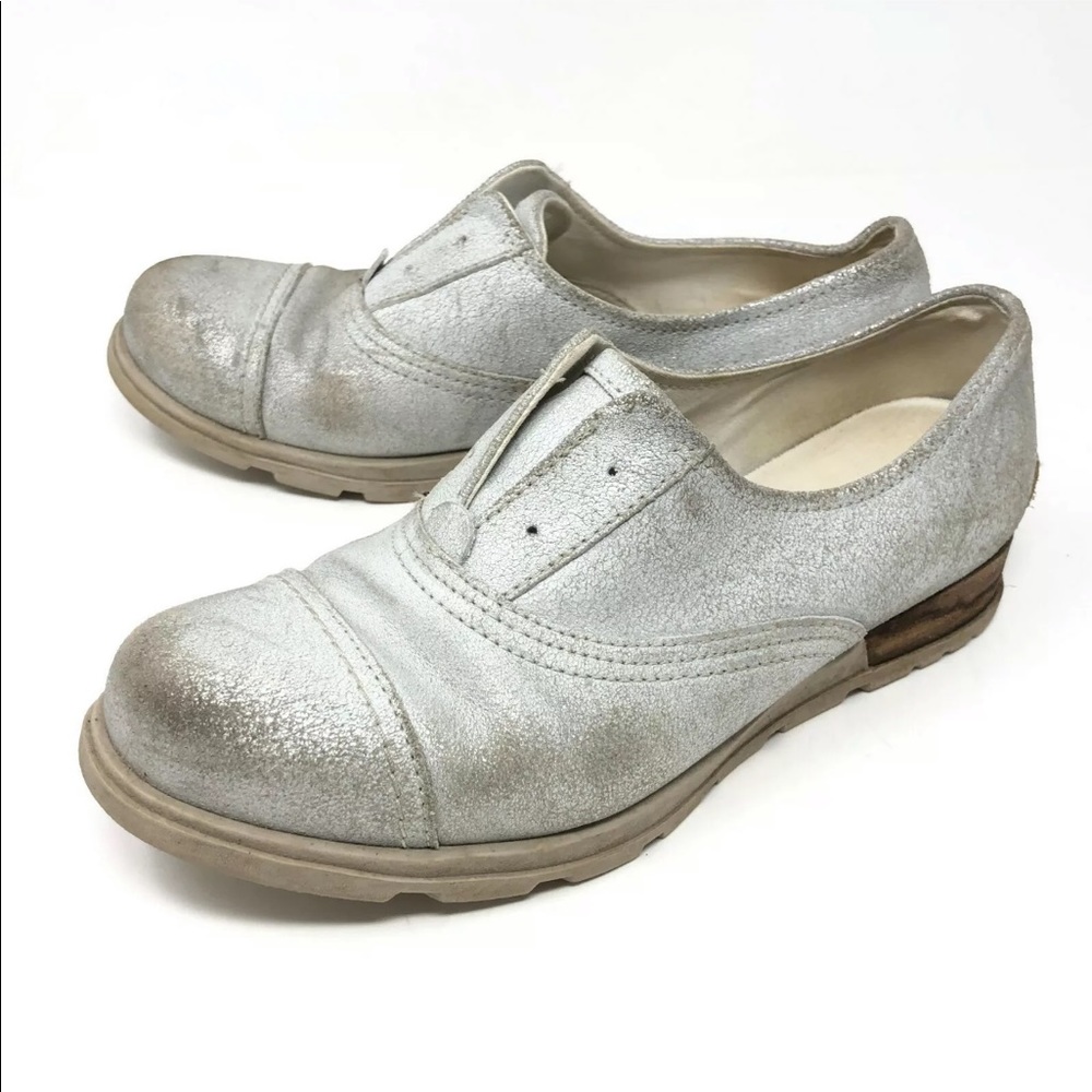 Sorel MAJOR LOW White Shiny Oxford Loafers 7.5